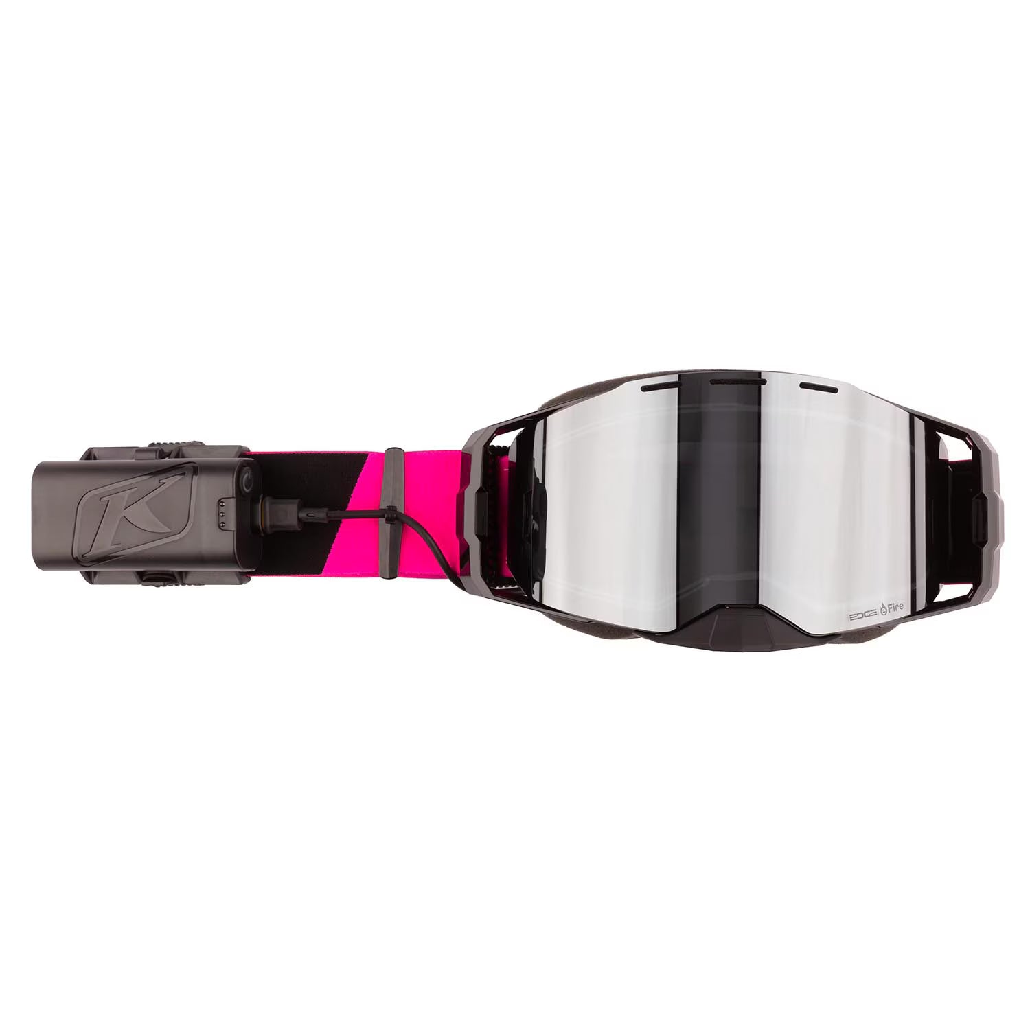 Edge eFire Heated Goggle - Slope Pink Glo Dark Smoke Silver Mirror